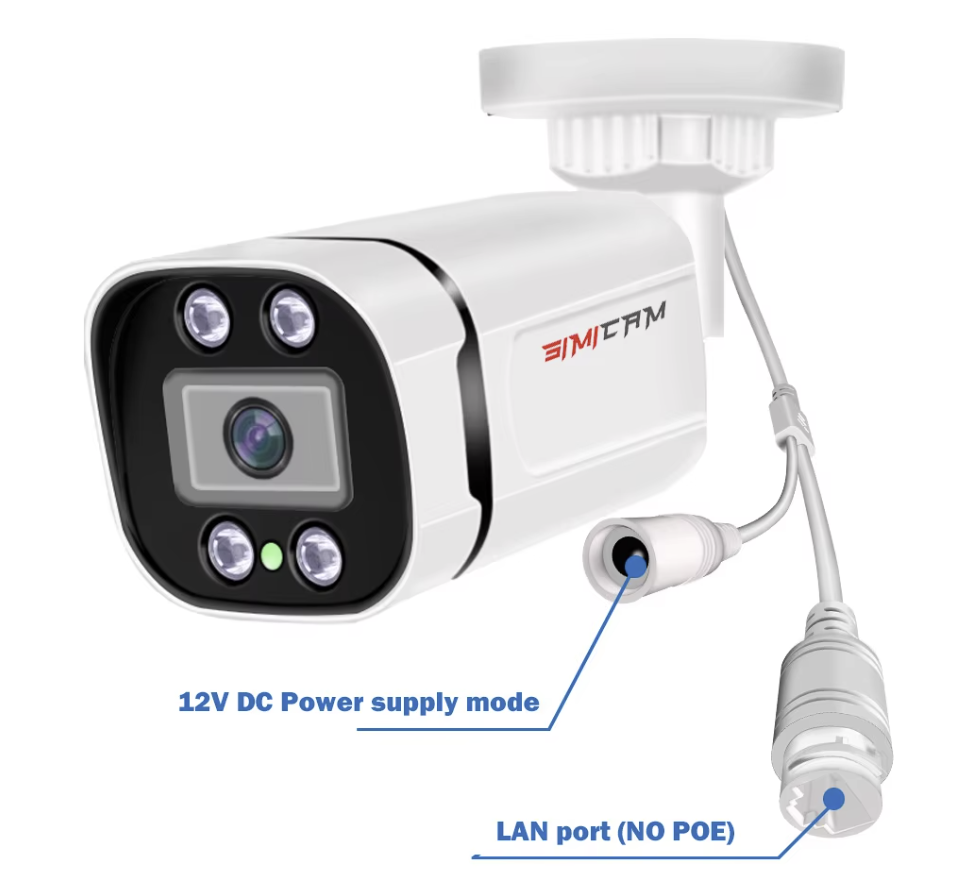 4K Poe Video Surveillance Camera Ip Onvif Audio 48V POE/DC 12V 4MP/5MP/8MP Night Vision Bullet WaterProof security camerafor NVR